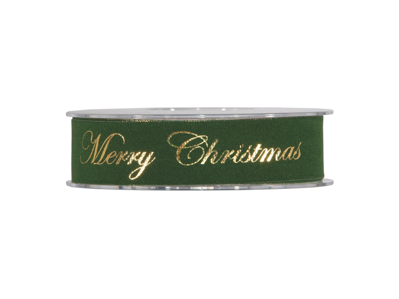 Nastro merry christmas 2,5cmx10mt verde scuro
