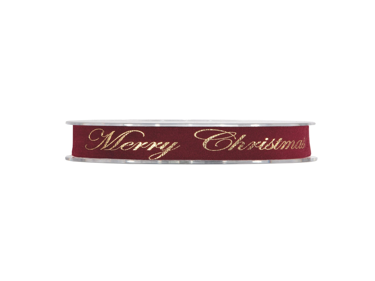 Nastro merry christmas 1,5cmx10mt bordeaux