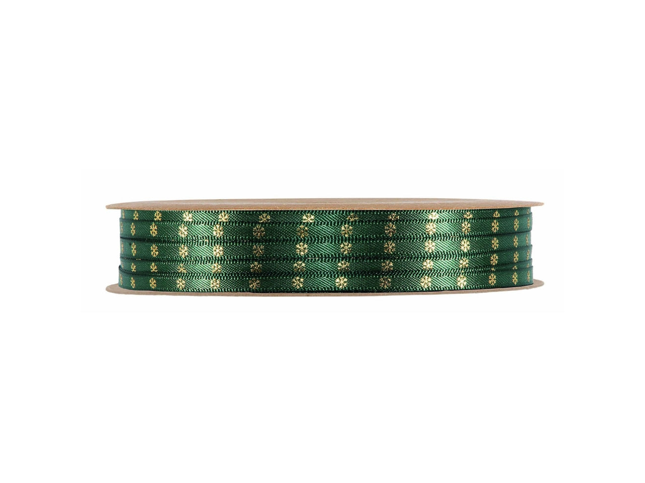 Nastro fiocchi di neve 0,4cmx25mt verde scuro