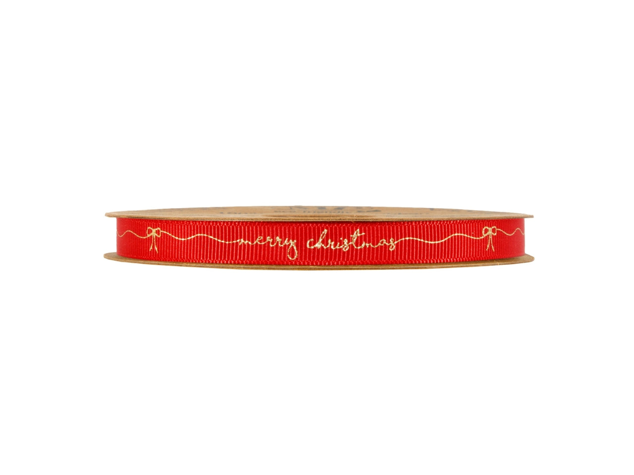 Nastro merry christmas 1cmx20mt rosso