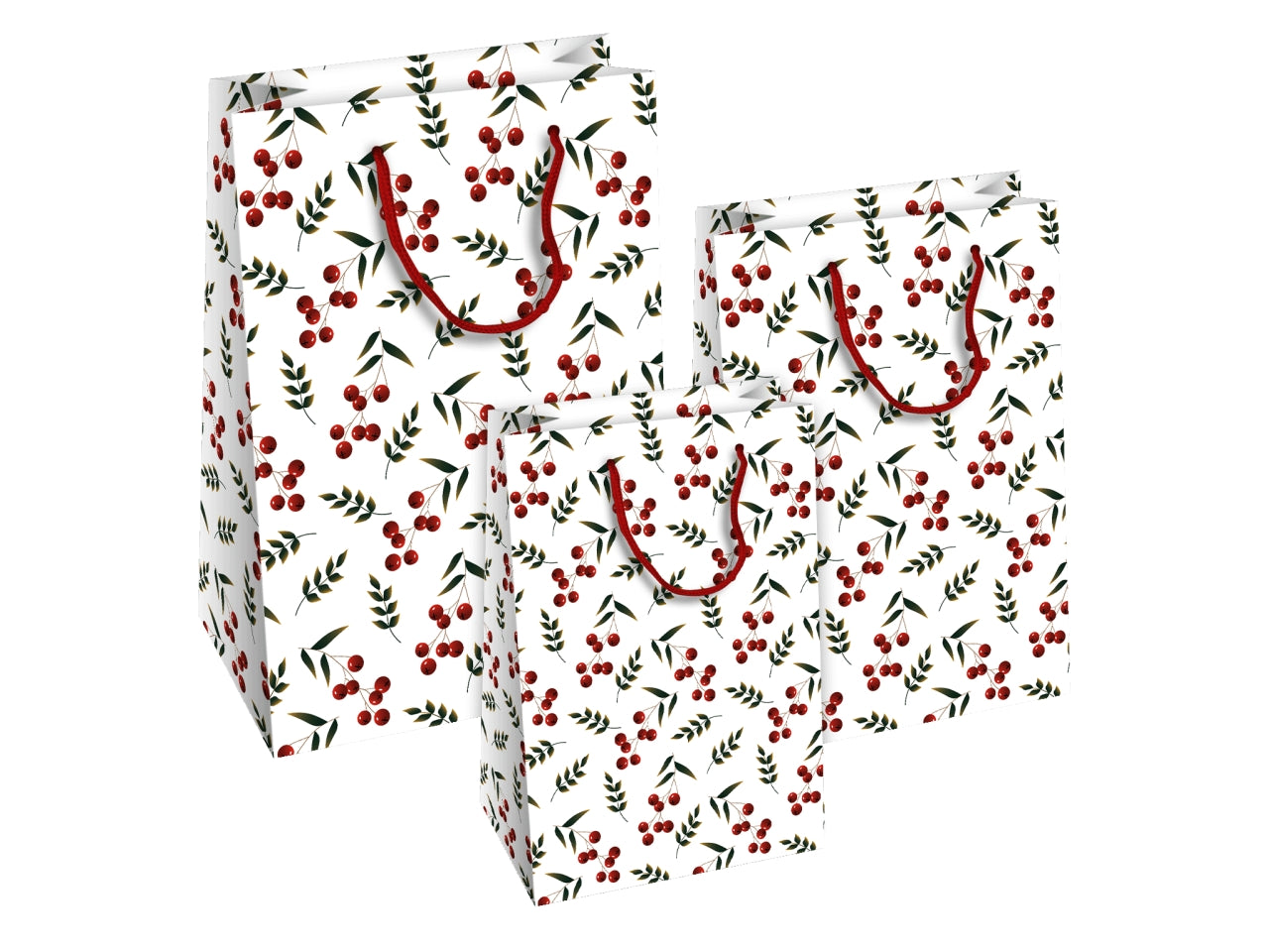 Shopper effetto velluto 18x11x23cm rosso flock