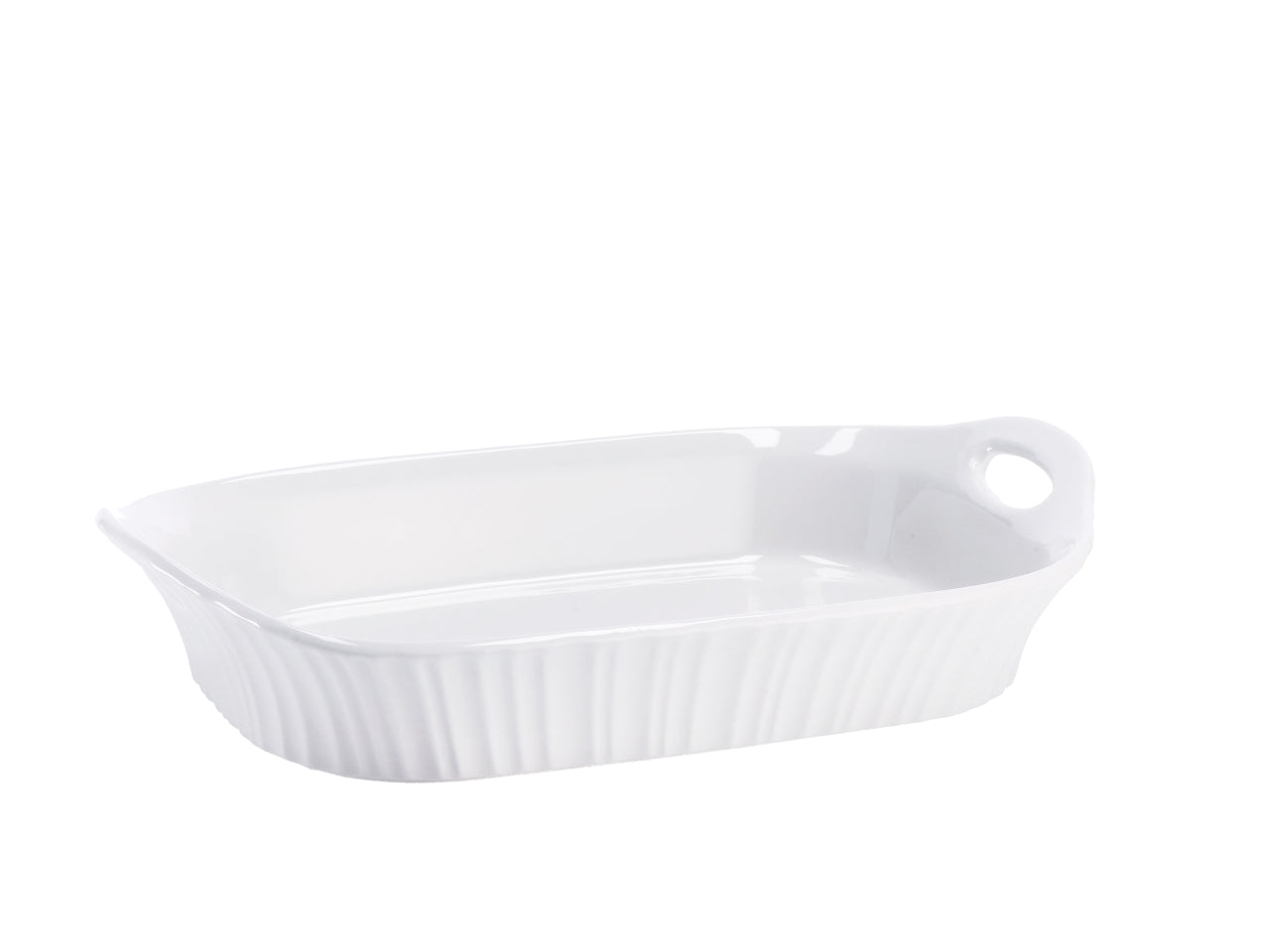 Pirofila rett ceramica 35x23xh8cm b.co 100978