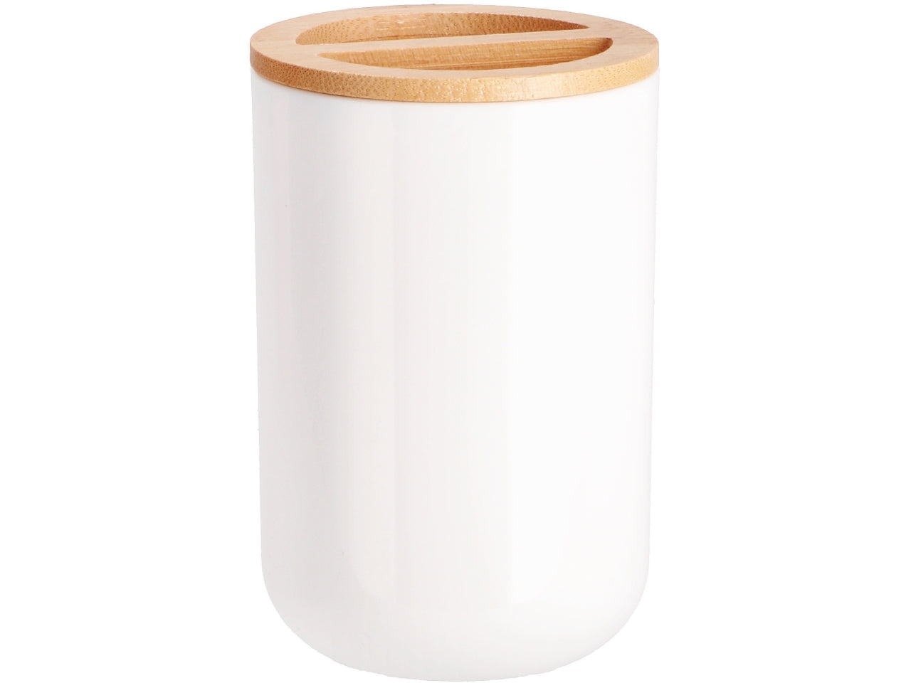 Portaspazzolini plast+bambu 7x11cm ass.80637