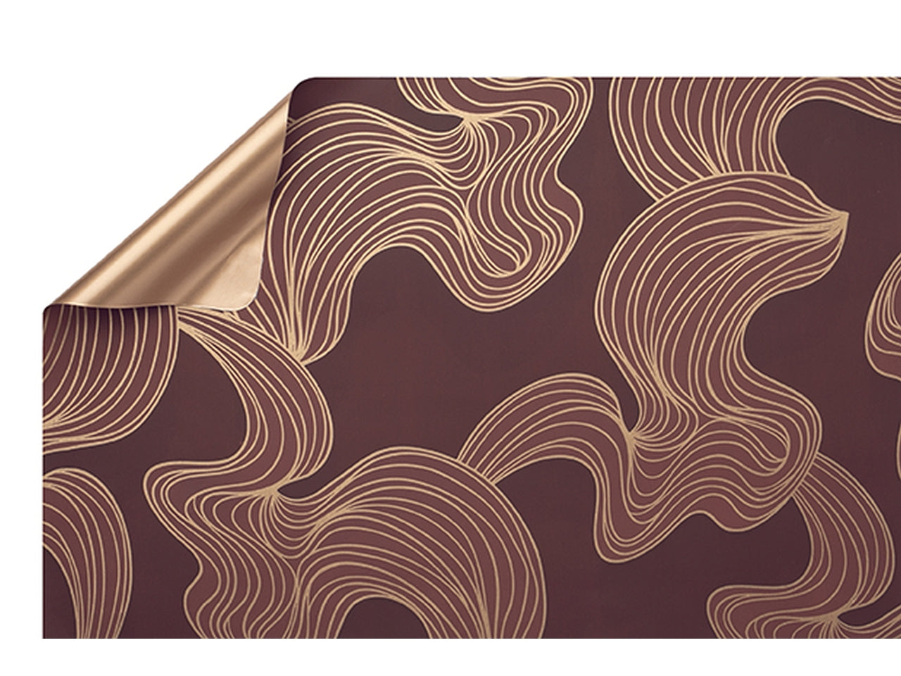Bobina luxury 40my 1x25mt double face  tabacco/oro