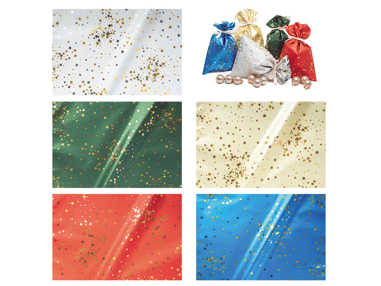 Buste little star 35x50cm in confezione da 50 pezzi colori assortiti