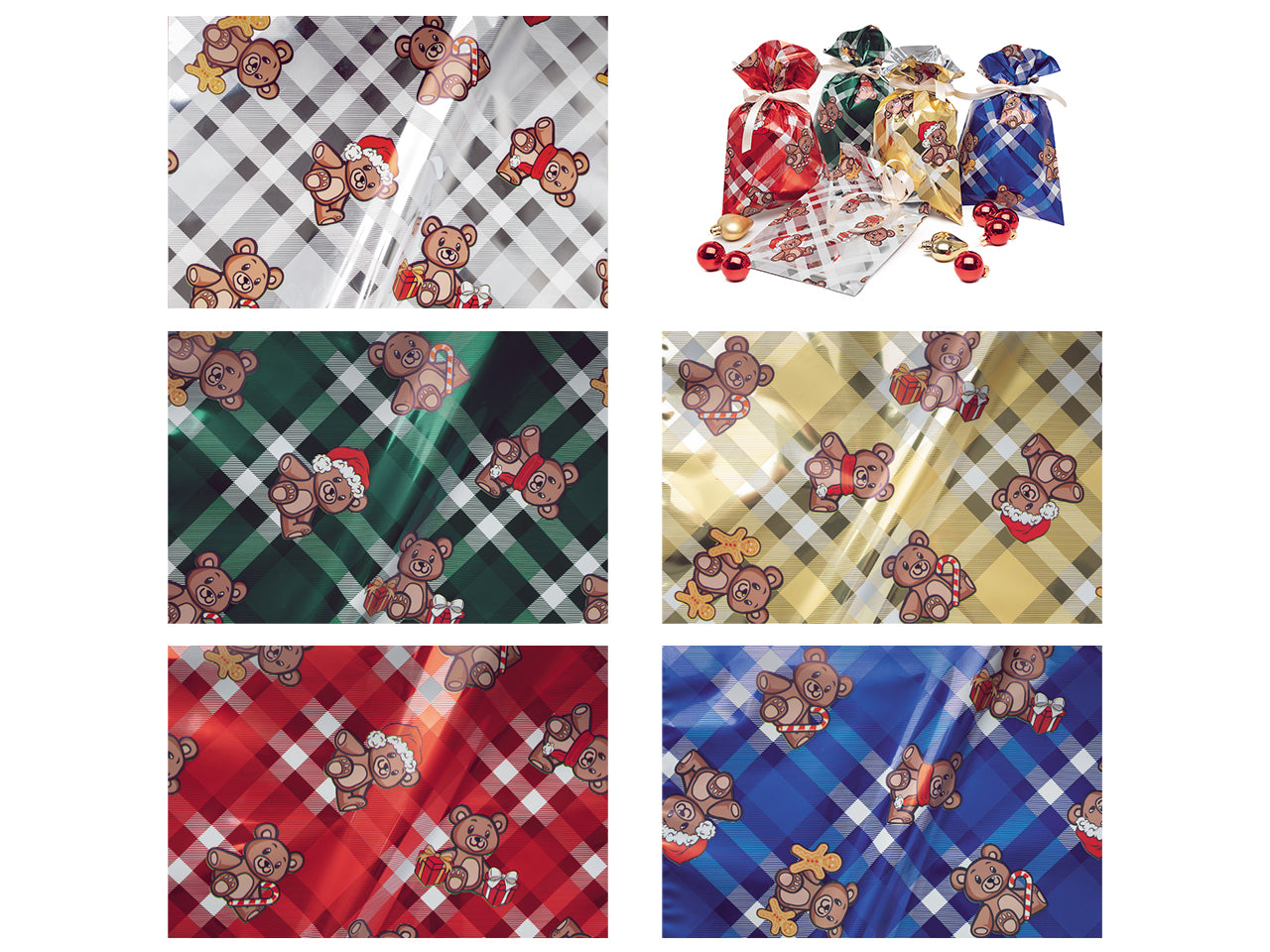 Buste peluche 35x50cm in confezione da 50 pezzi colori assortiti