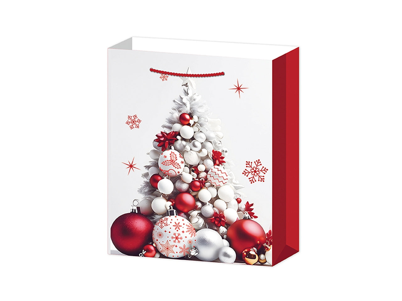 Shopper xmas per panettone con albero di natale 26x36+26cm