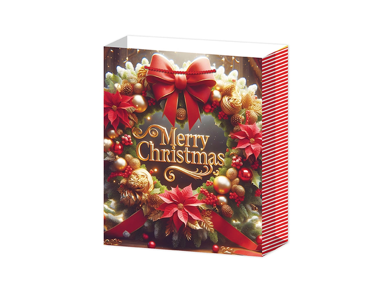 Shopper xmas per panettone merry christmas 26x36+26cm