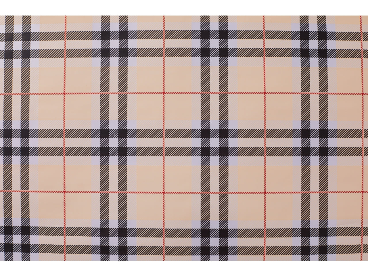 Buste perlate scozzese 15x25cm in confezione da 50 pezzi crema/rosso