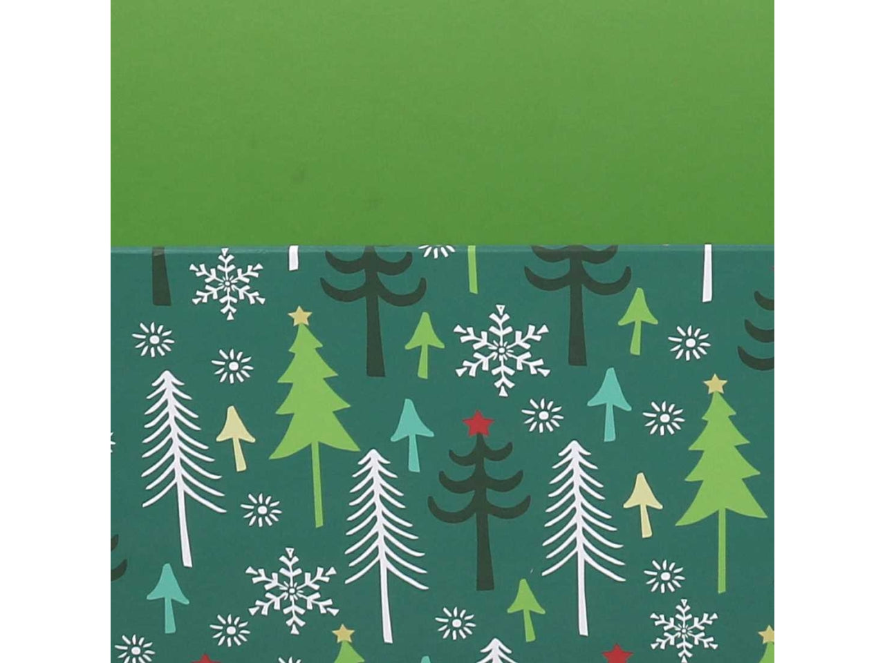 Cesta in cartone rettangolare con alberi 40x30xh12cm verde 9385070000