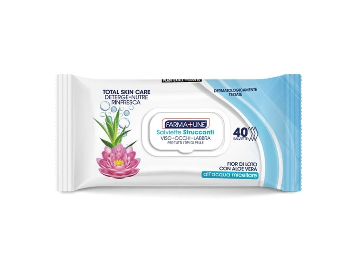 Salviette farma struccanti 40pz con popup