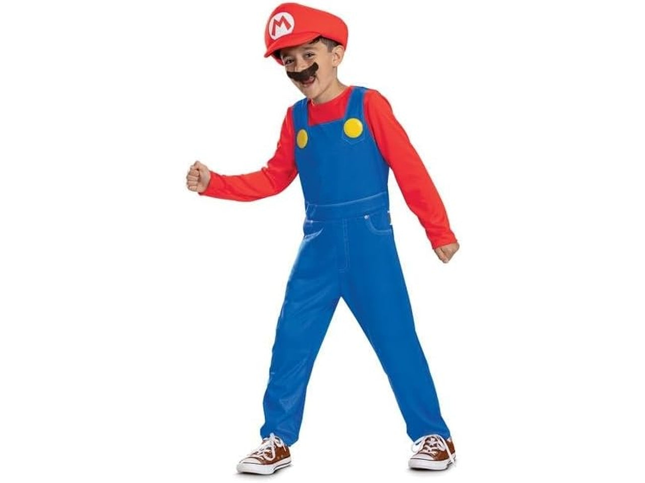 Costume Mario elevated  fancy taglia M per bambini 7-8 anni