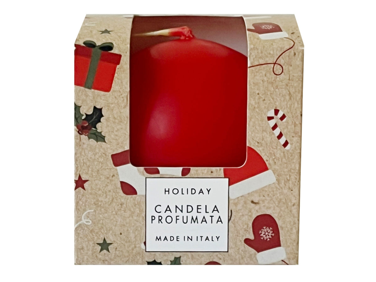 Candela pocket season sfera 6cm profumazione holiday rossa