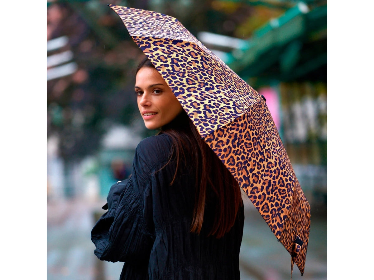 Ombrello donna mini 54cm manuale leopardo