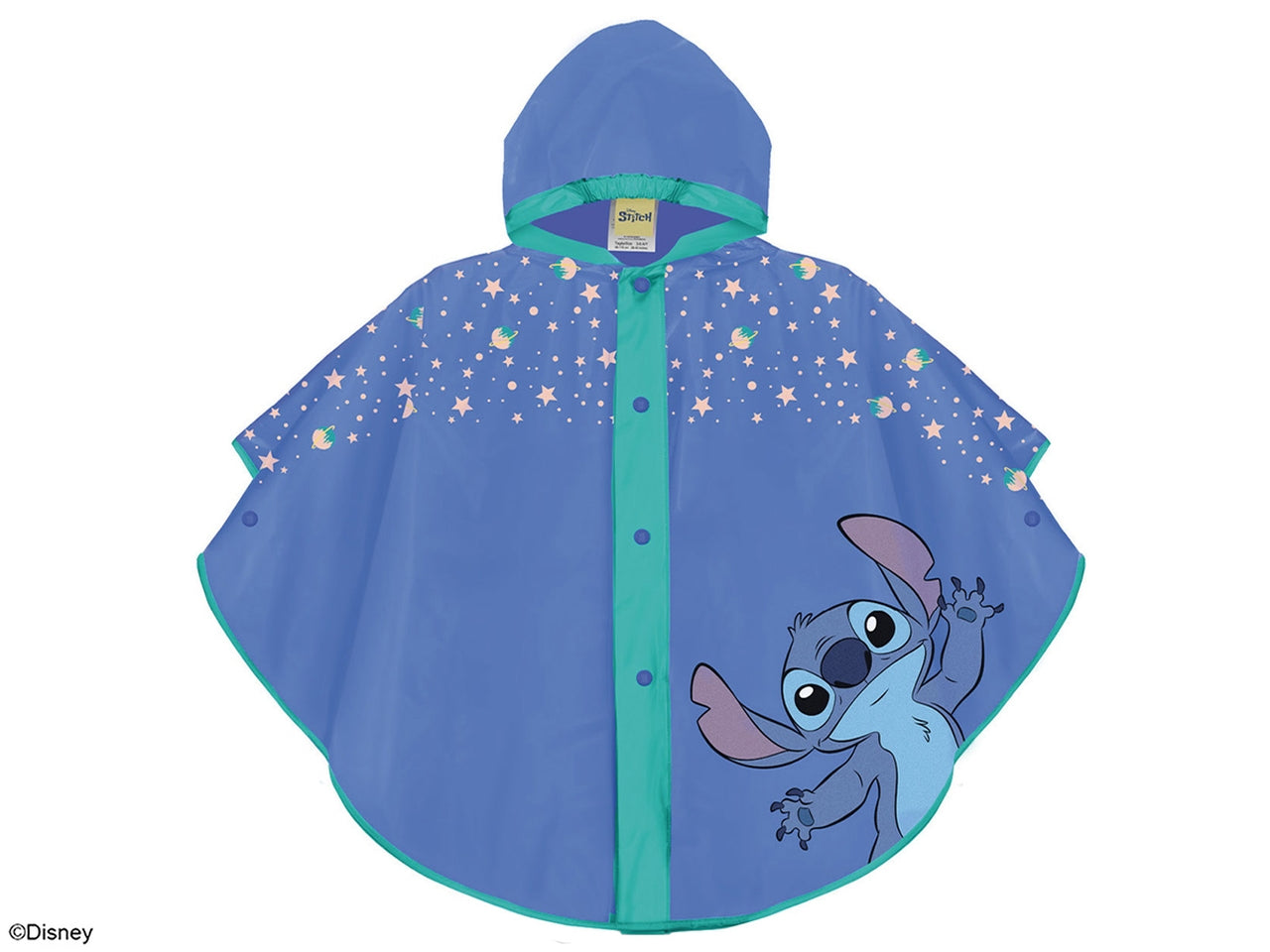 Poncho  kids pioggia Stitch