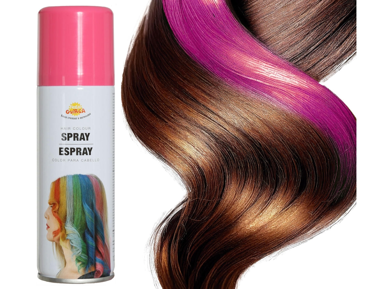 Colore per capelli spray rosa 125ml