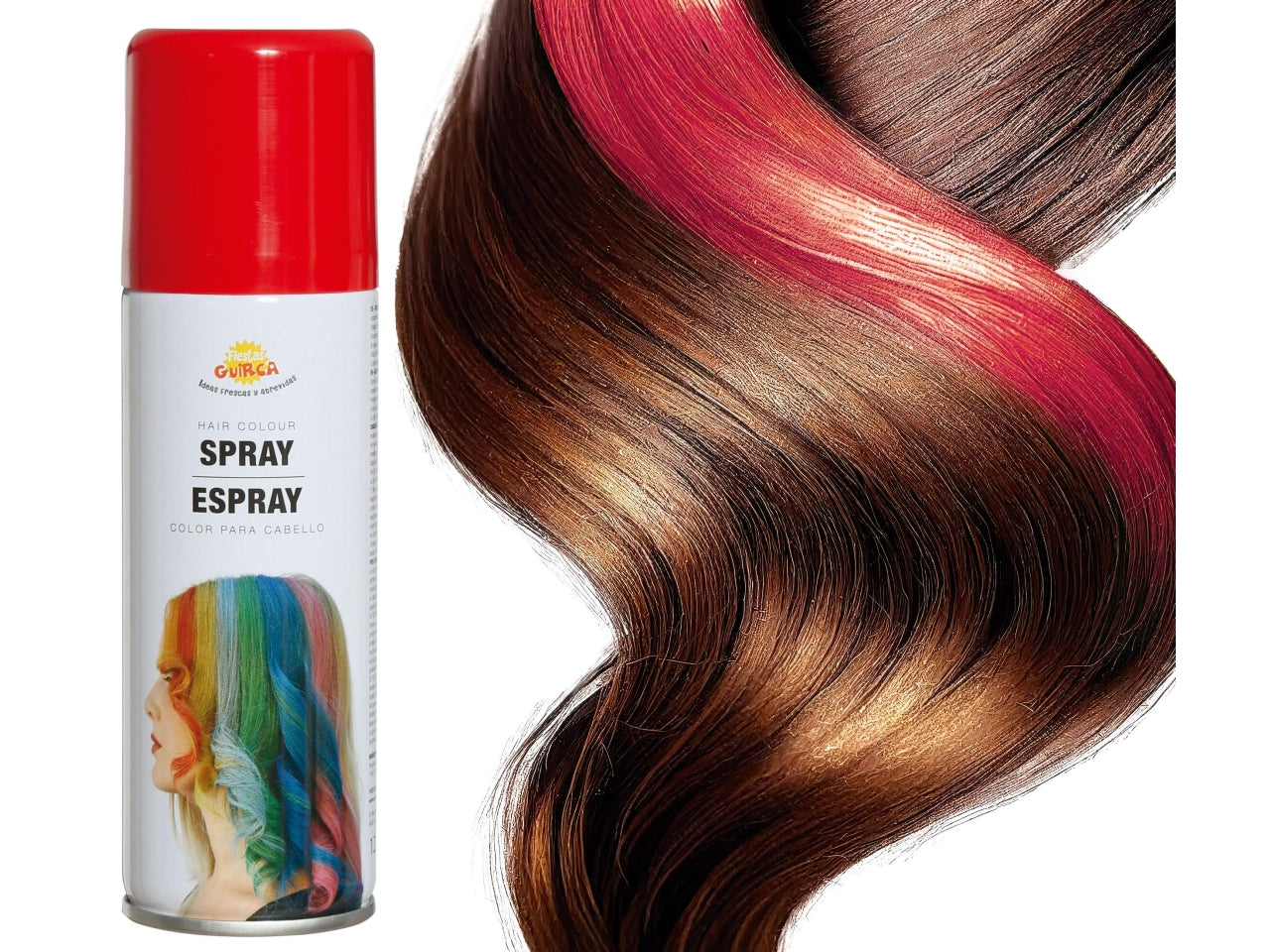 Colore per capelli spray rosso 125ml