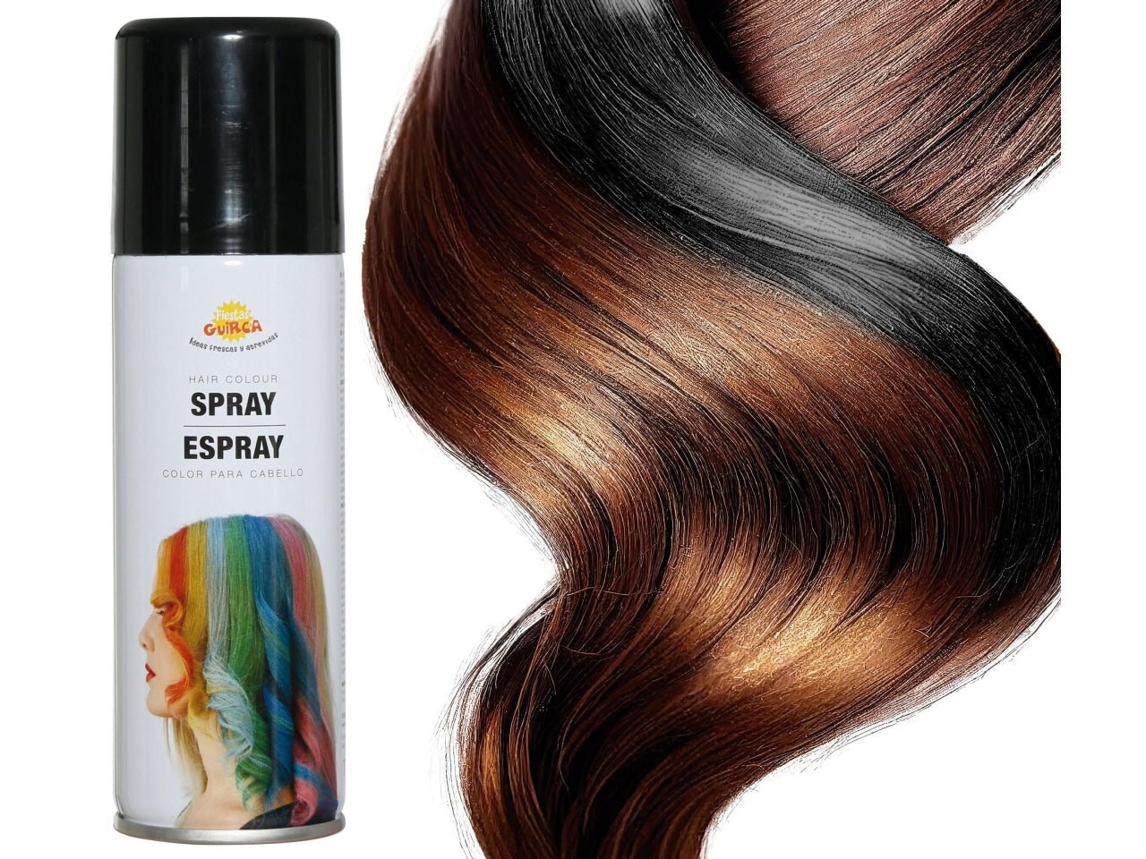 Colore per capelli spray nero 125ml