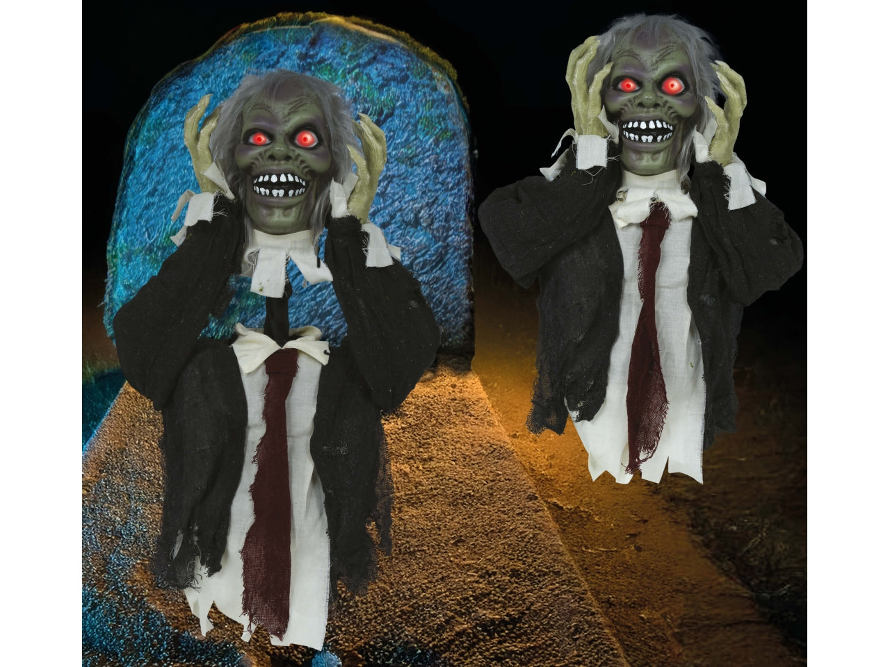 Zombie busto 55cm con luce suono e movimento