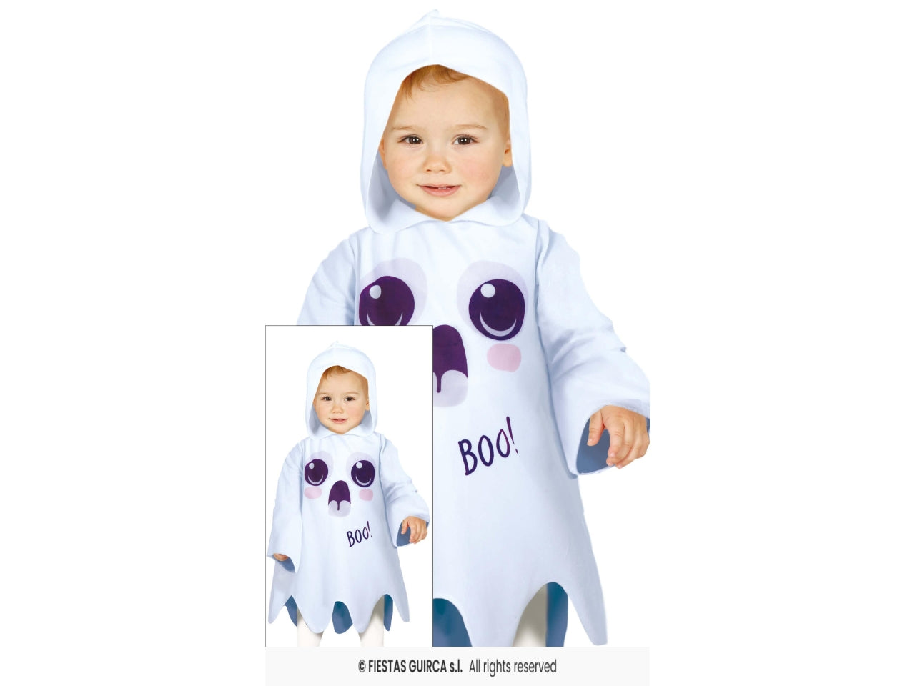 Costume baby fantasma 18/24 mesi