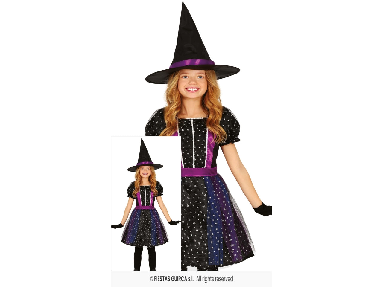 Costume streghetta nera 7/9 anni