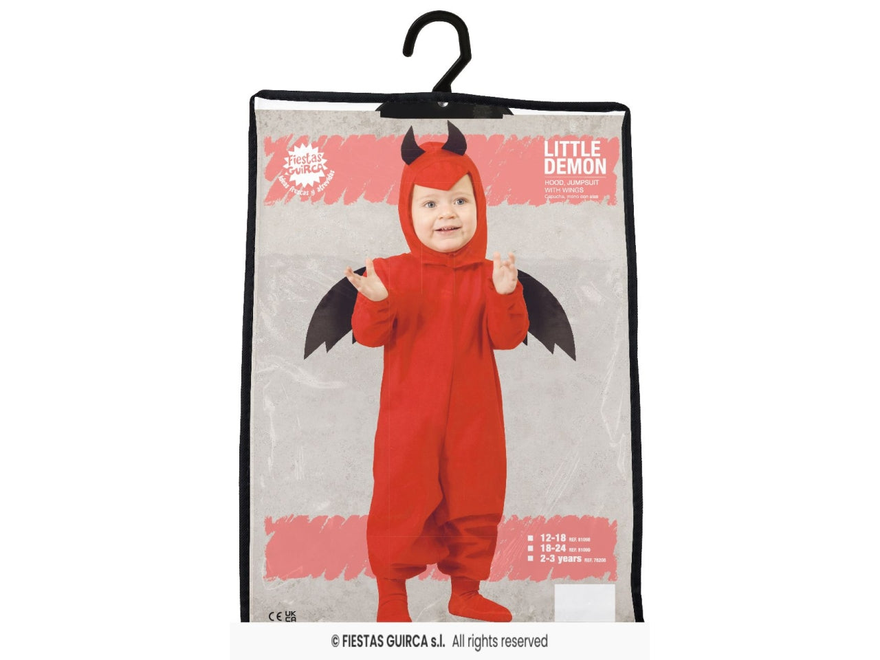 Costume baby diavoletto 2/3anni