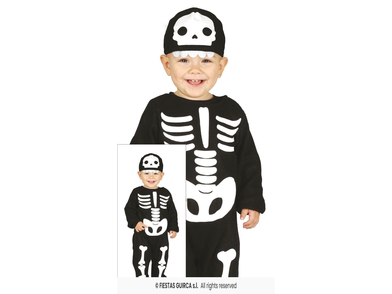 Costume scheletro 2/3anni