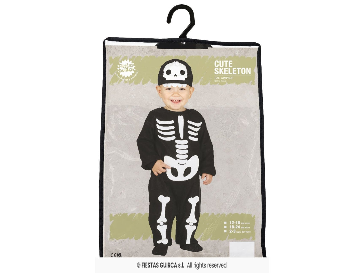 Costume scheletro 2/3anni