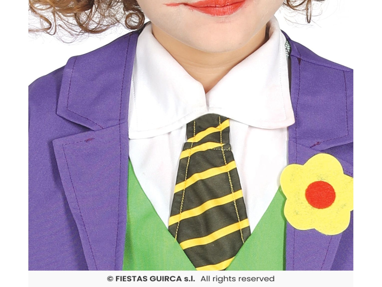 Costume buffone pazzo 3/4 anni