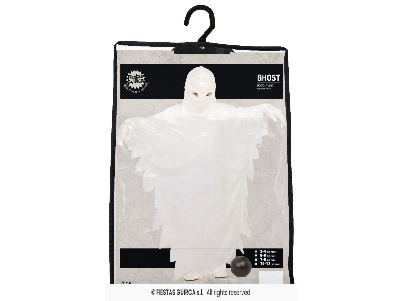 Costume fantasma 5/6 anni