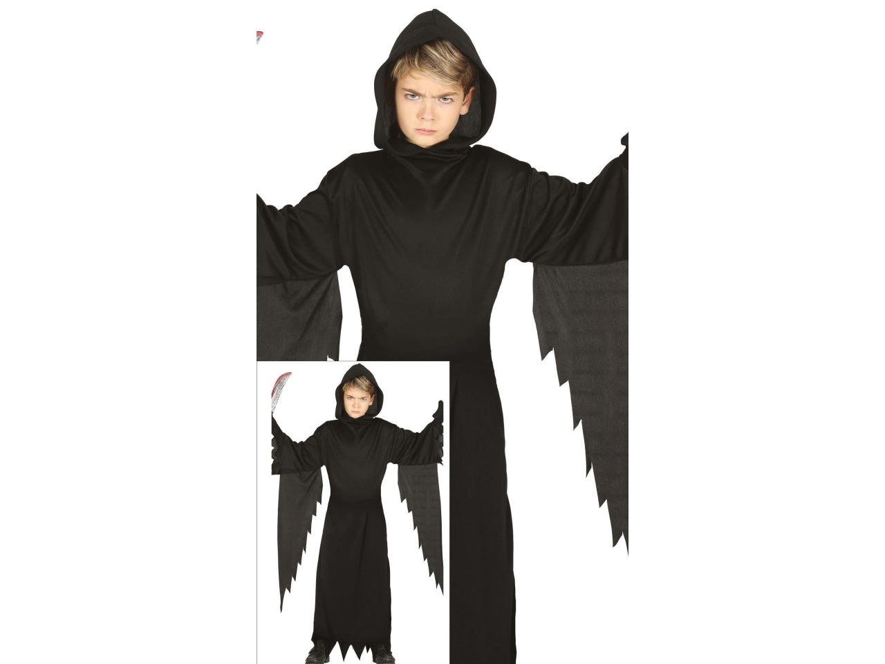 Costume assassino nero 5/6 anni