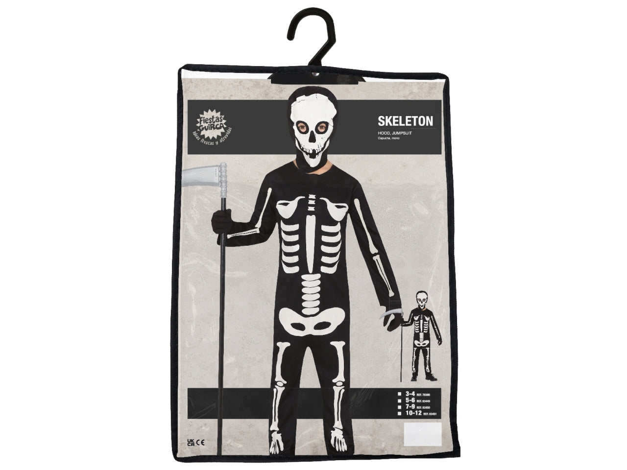 Costume scheletro 5/6 anni