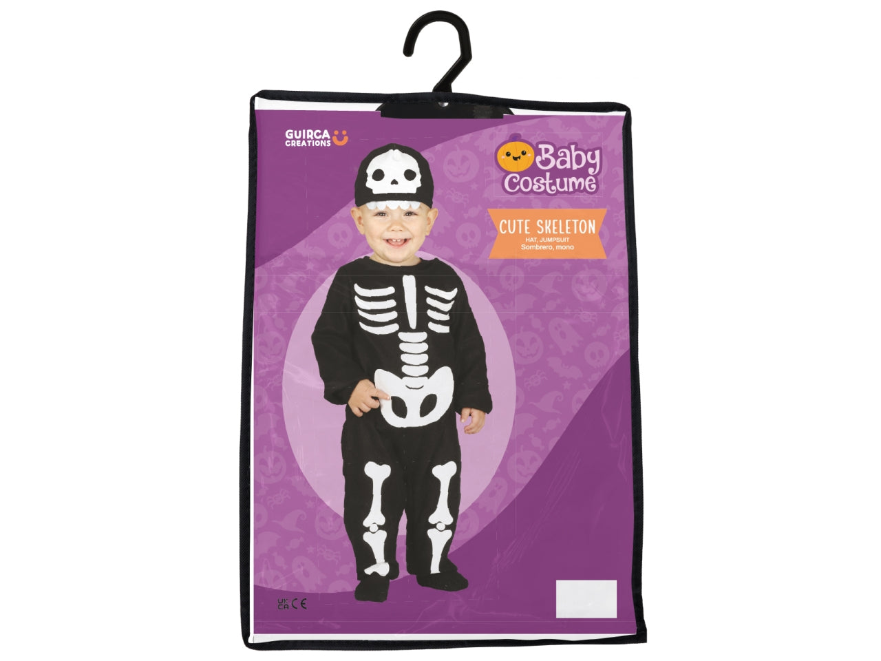 Costume baby scheletro carino 12/18 mesi