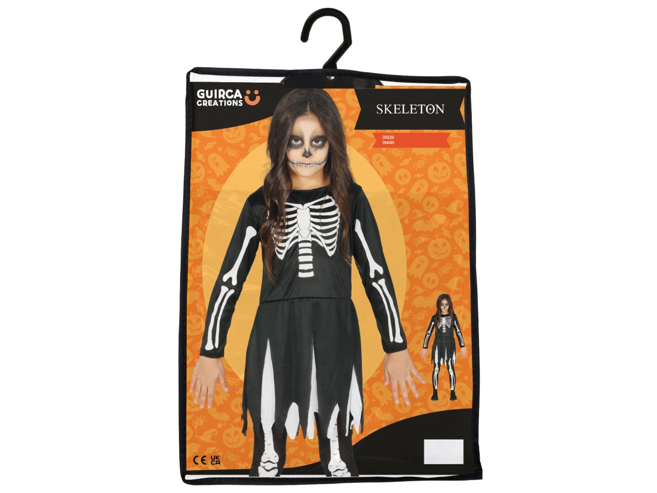 Costume scheletro bimba 3/4 anni