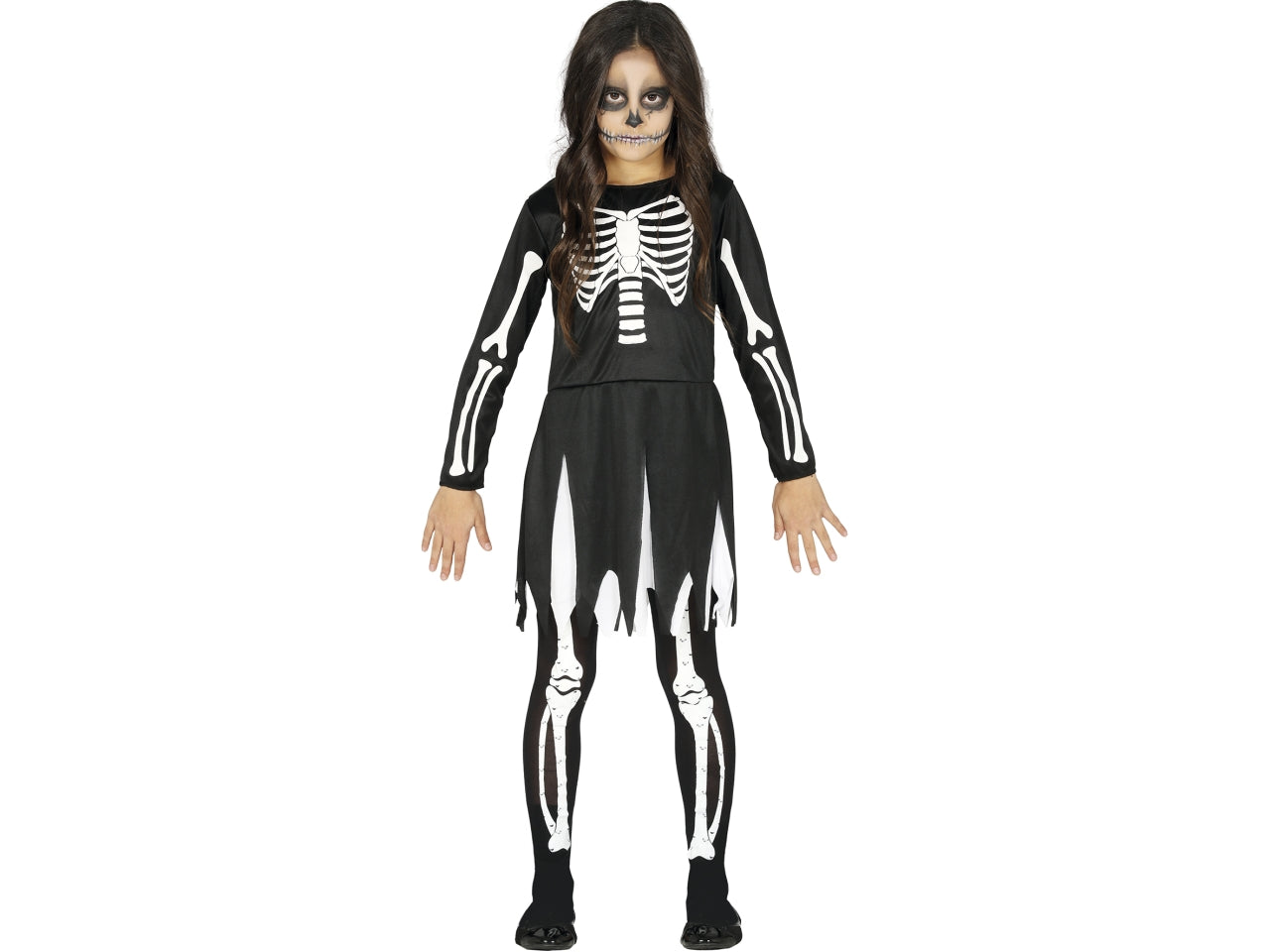 Costume scheletro bimba 5/6 anni