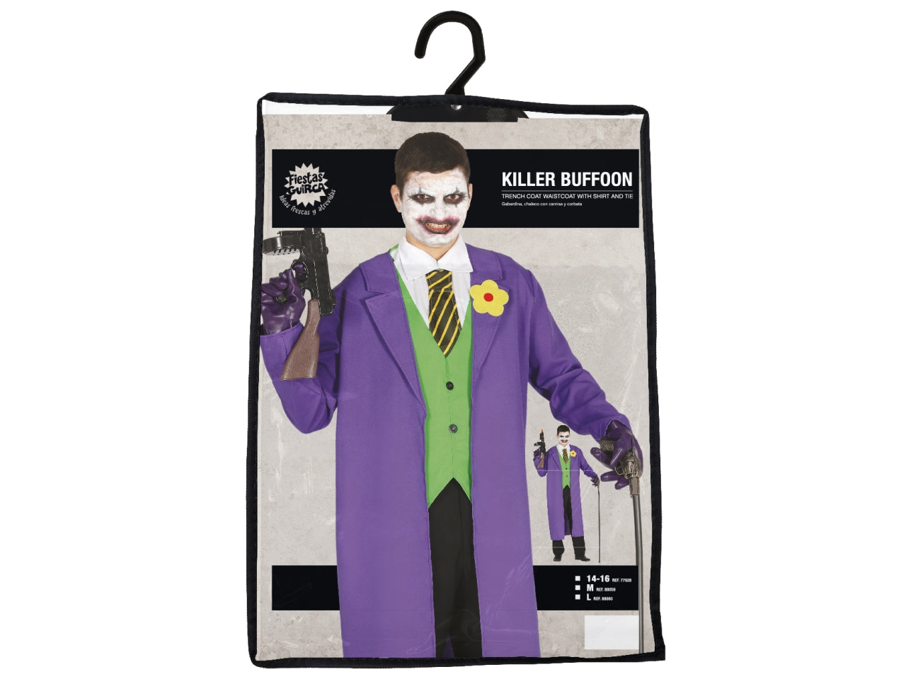 Costume buffone assassino adulto taglia M