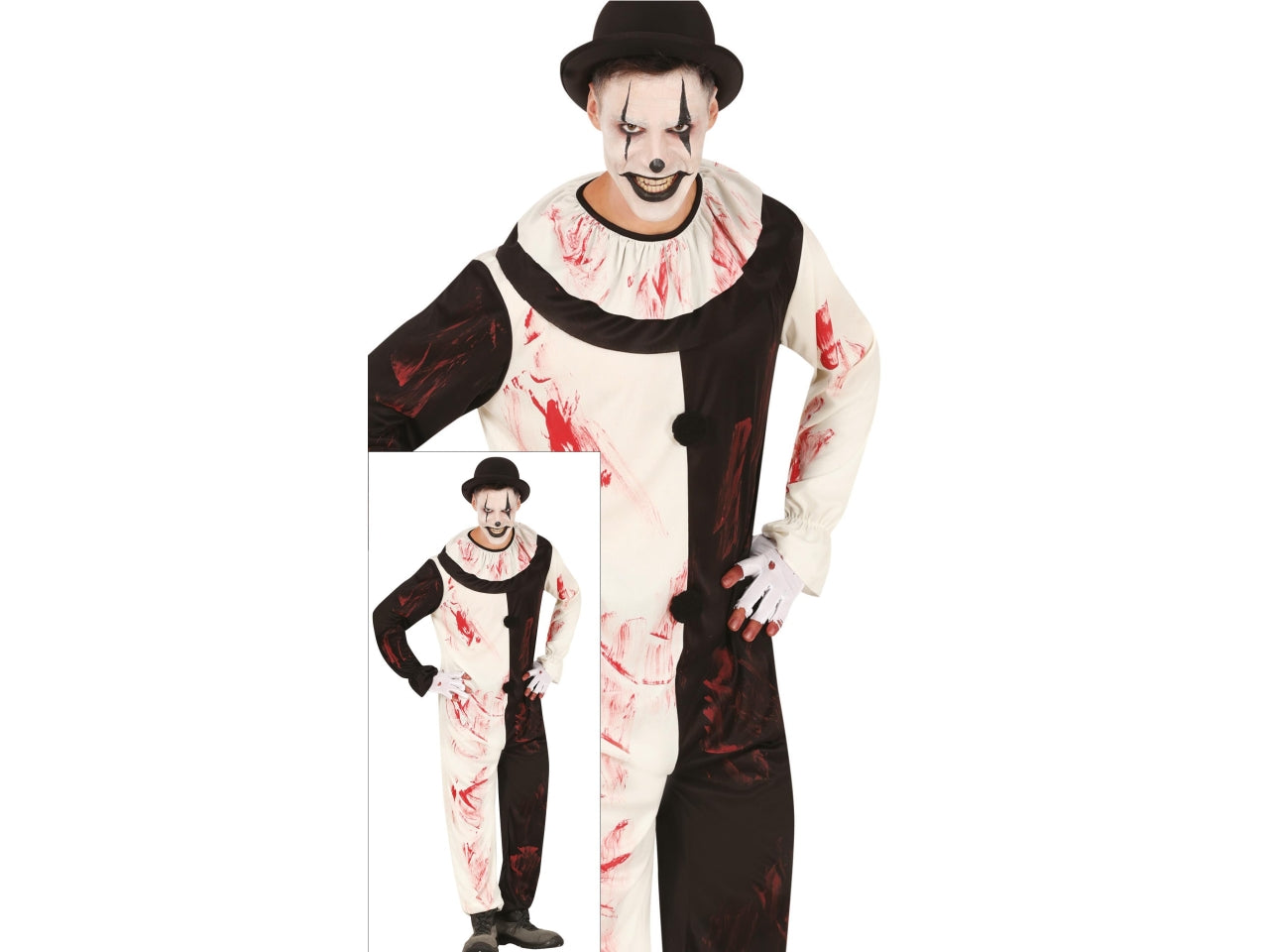 Costume clown terrificante adulto taglia L 52/54