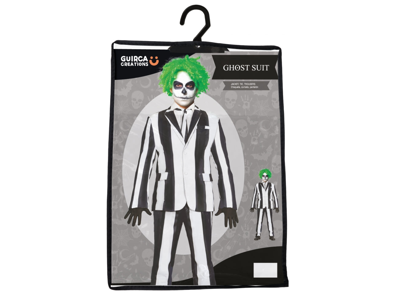 Costume ghost skeleton adulto taglia L 52/54