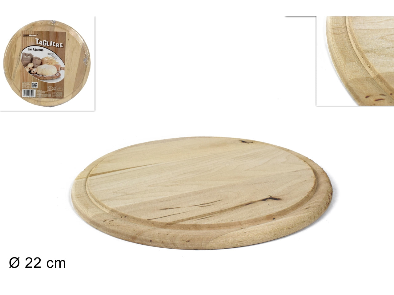 Tagliere tondo grande d.22cm