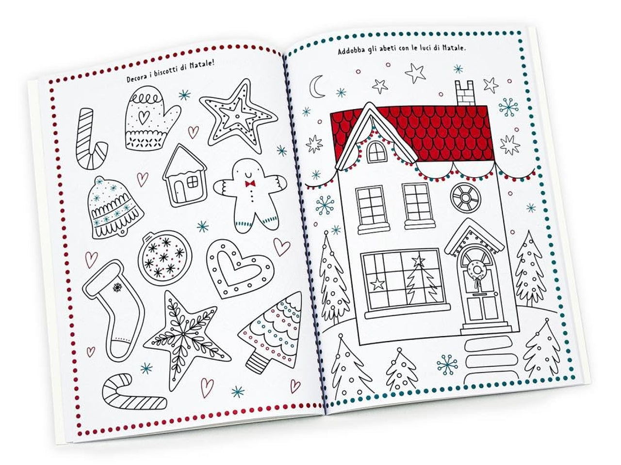 Magia di natale. colora con i glitter