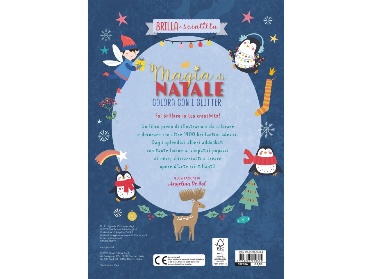 Magia di natale. colora con i glitter