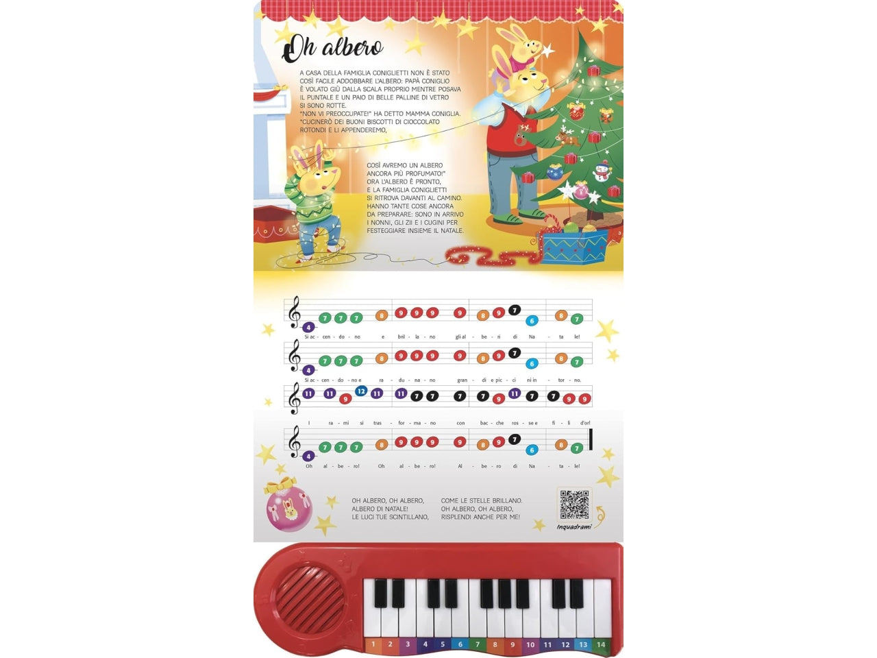 Libro pianoforte di natale