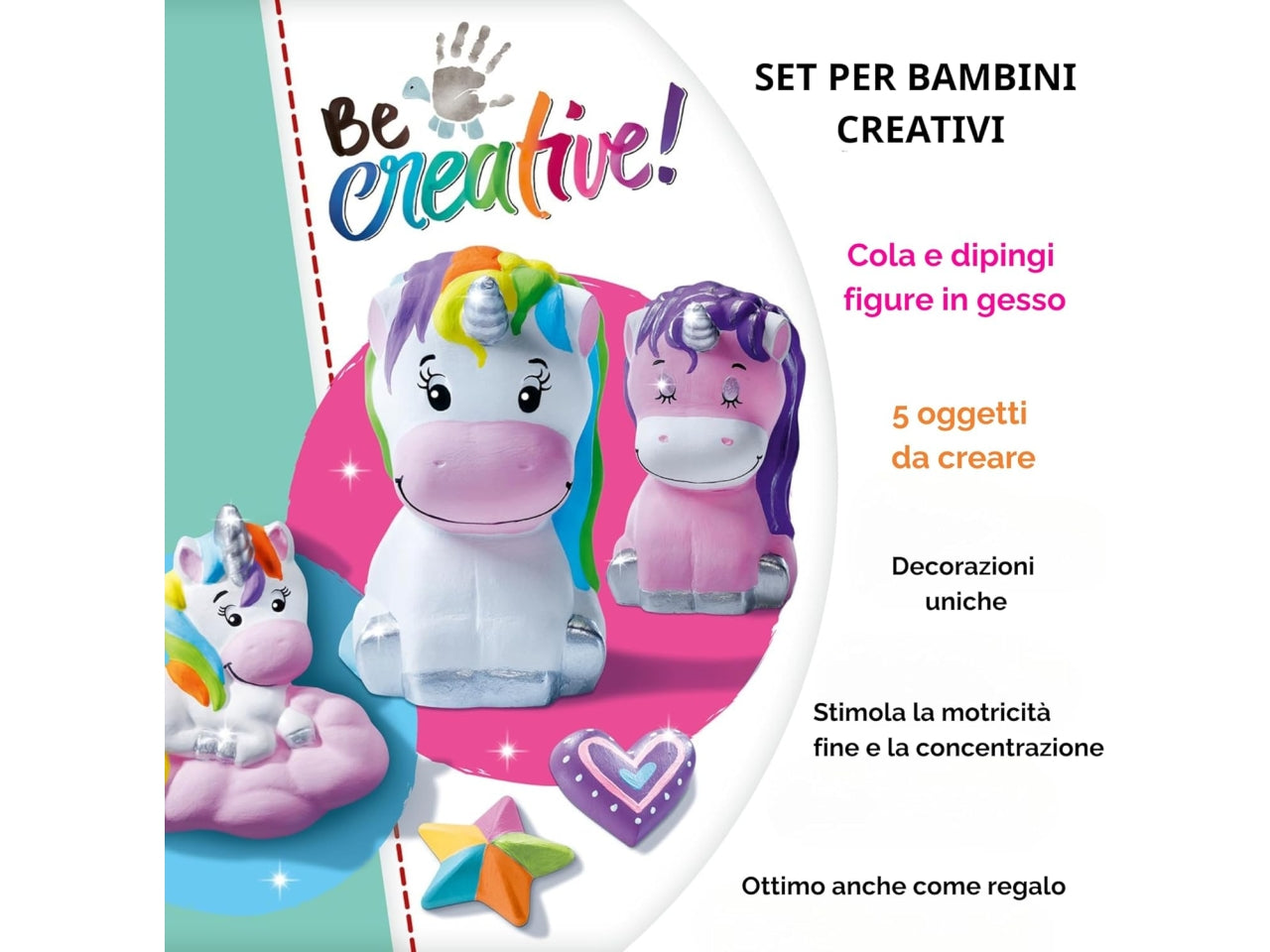 Be Creative midi xl creazioni in gesso unicorni