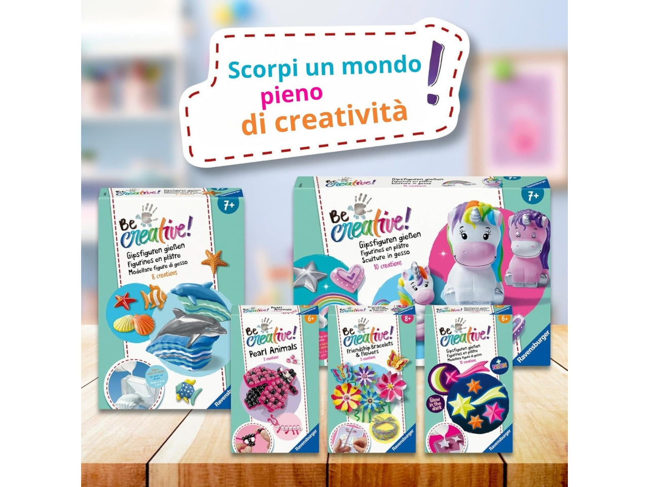 Be Creative midi xl creazioni in gesso unicorni
