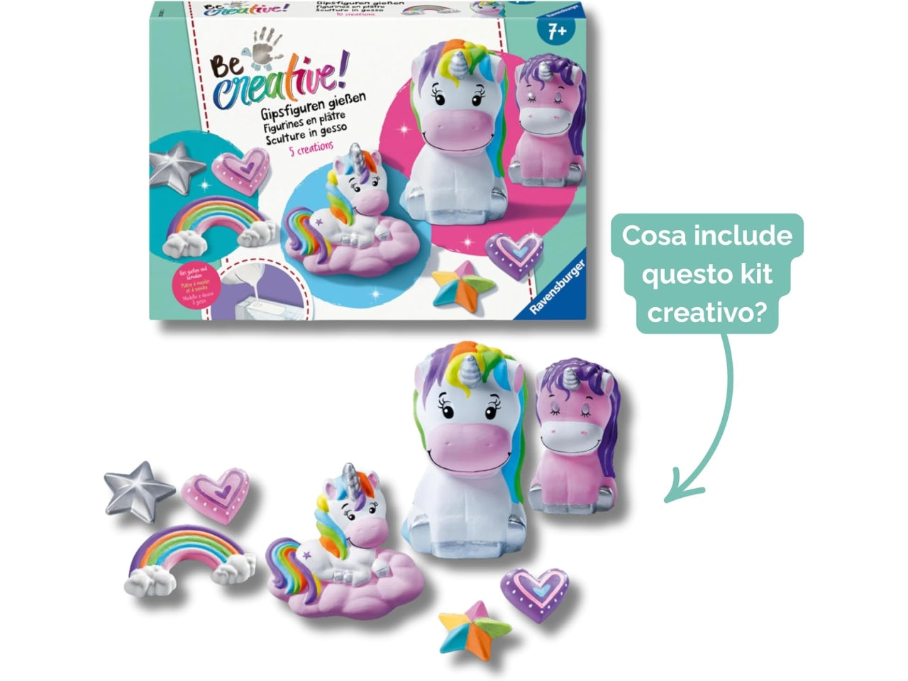 Be Creative midi xl creazioni in gesso unicorni