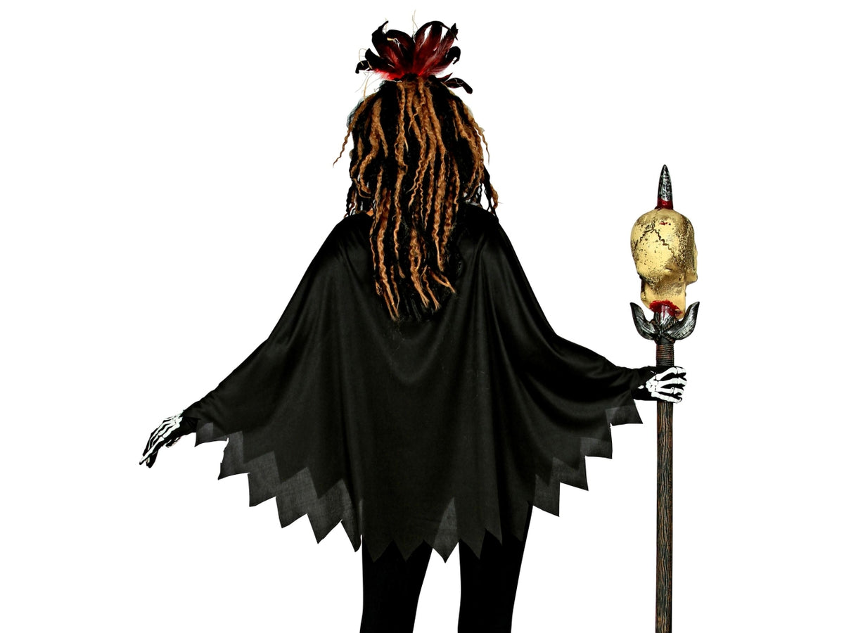 Costume sacerdote voodoo poncho adulto