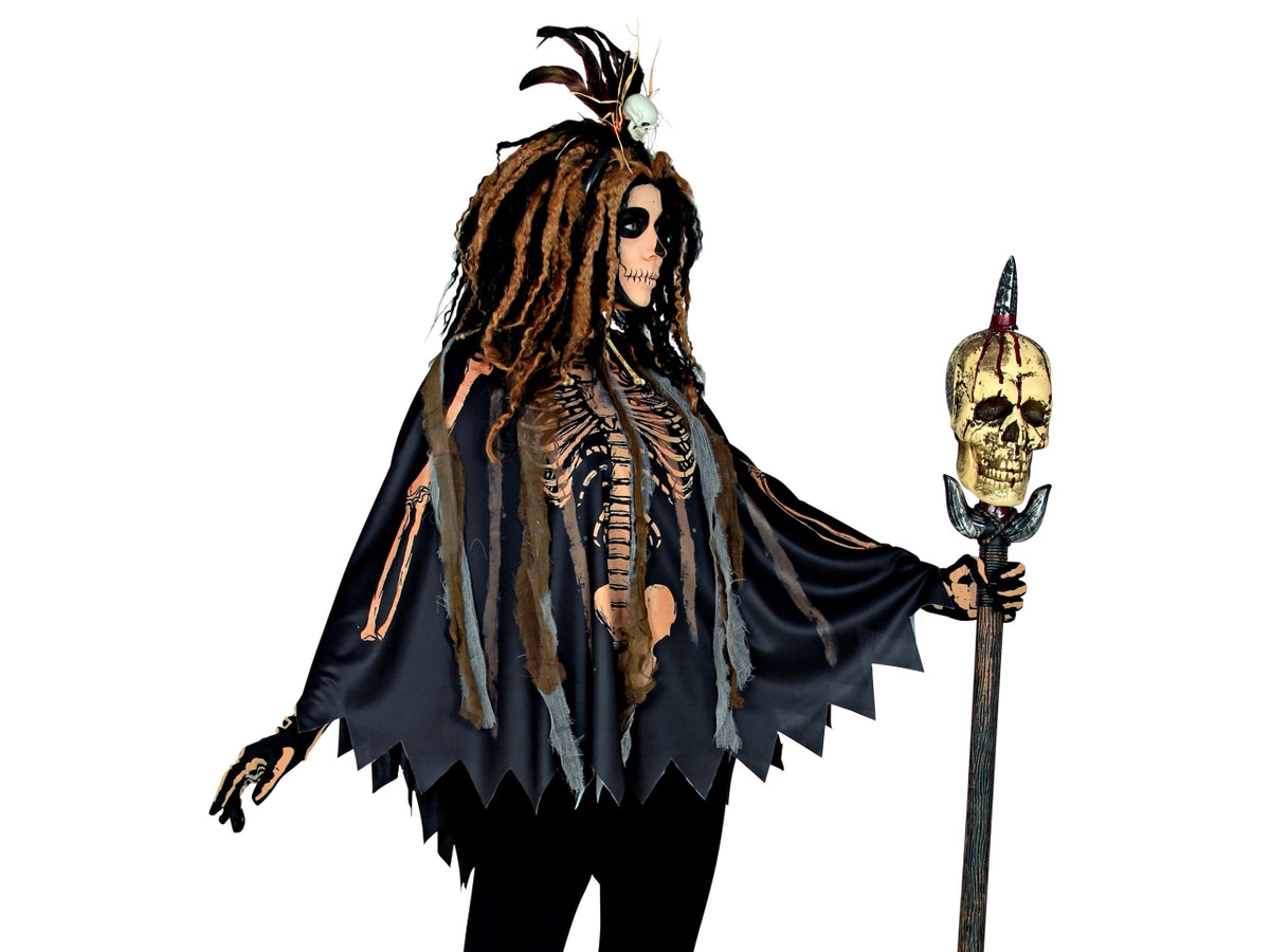 Costume sacerdote voodoo poncho adulto