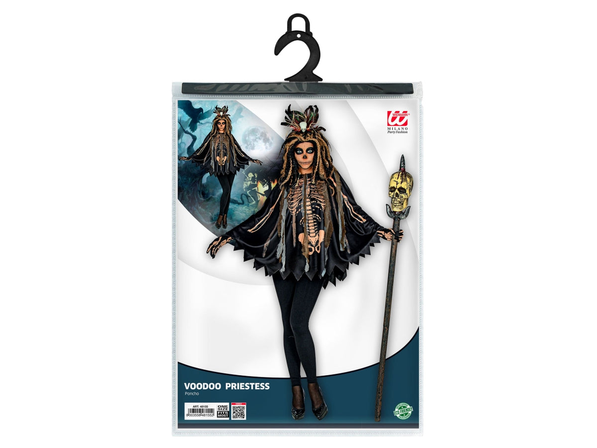 Costume sacerdote voodoo poncho adulto