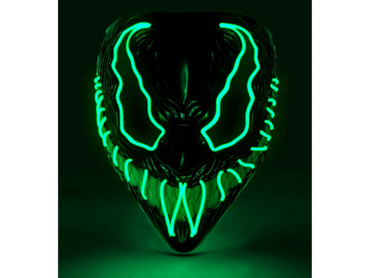 Maschera mostro con led verde