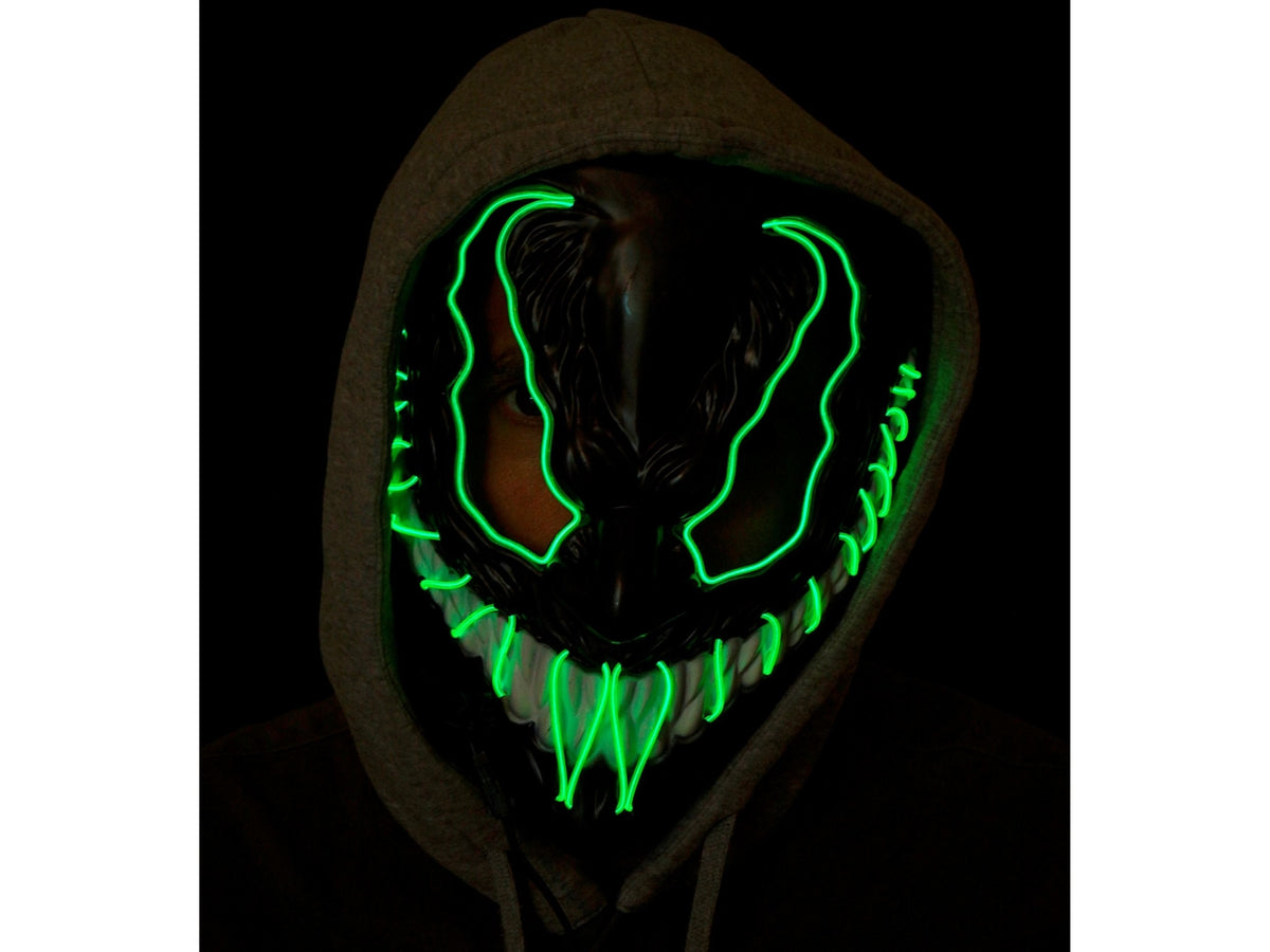 Maschera mostro con led verde